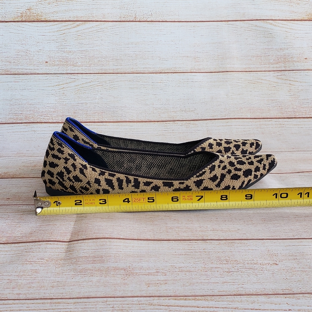 Rare! Rothy's The Point Ballet Flats Leopard Shoes - Picture 15 of 15
